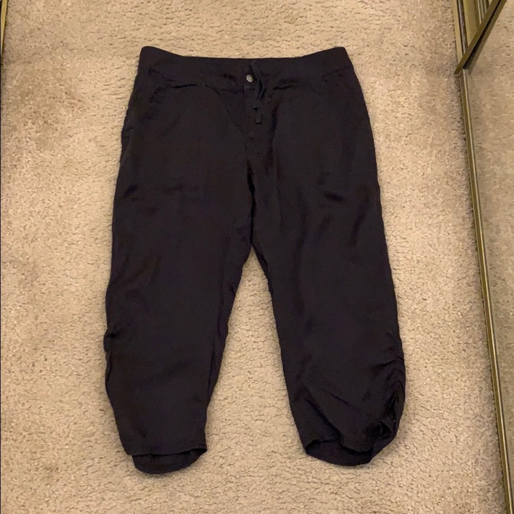 Lucy Cropped Black Lounge Jogger Pant